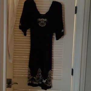 Size L black knit dress with pockets